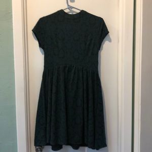 Forest green skater dress